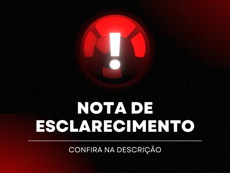 Post para Instagram nota de esclarecimento vermelho chamativo