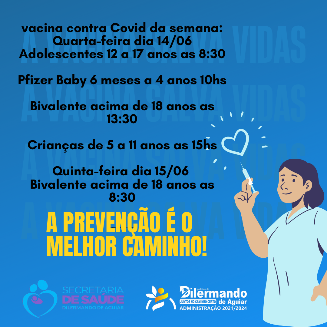 dia nacional da vacinação mensagem post do instagram azul